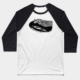 Surreal Galaxy Art Leopard Baseball T-Shirt